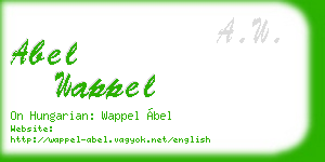 abel wappel business card